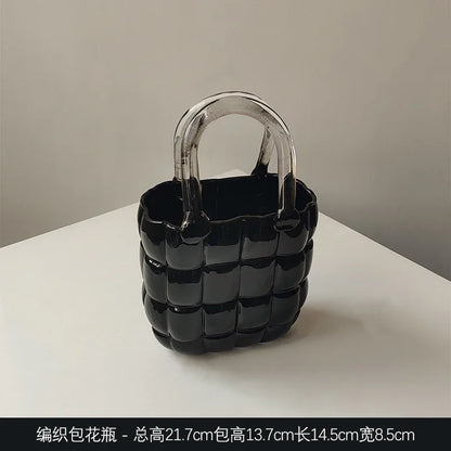 Vase en Verre Noir Élégance™