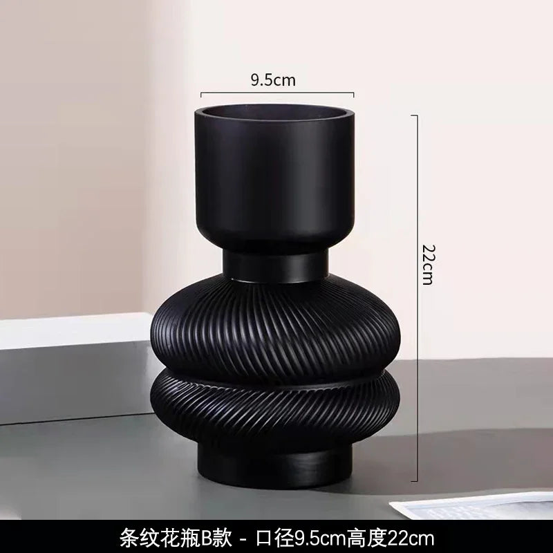Vase en Verre Noir Élégance™