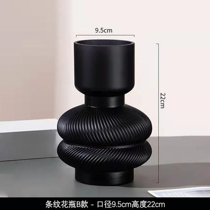 Vase en Verre Noir Élégance™