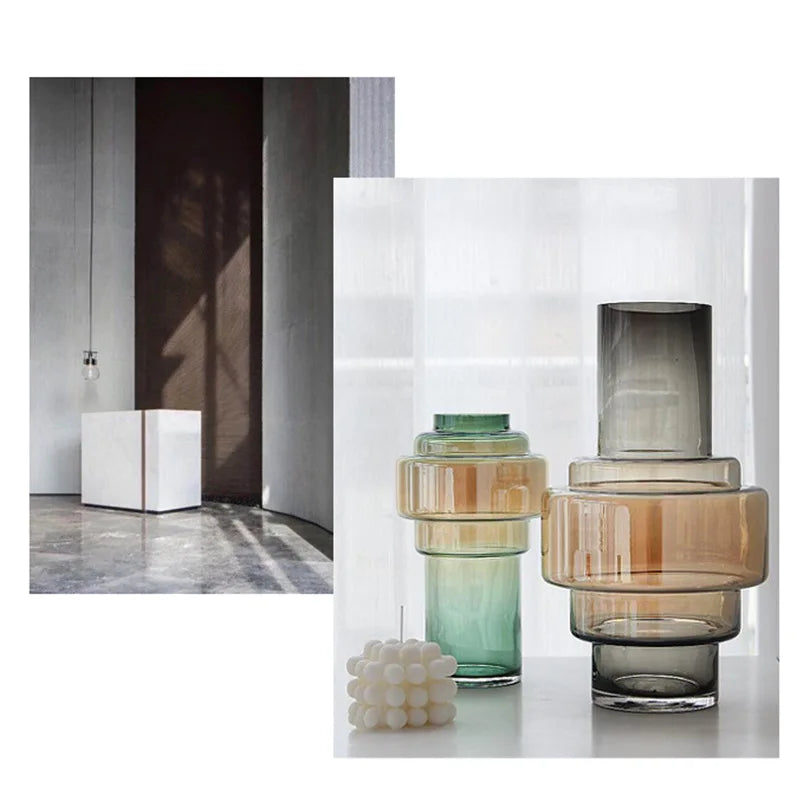 Vases Géométriques en Verre Gradient™