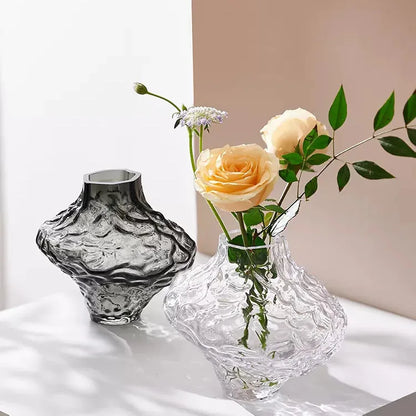 Vase en Verre Givré Élégant™