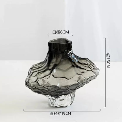 Vase en Verre Givré Élégant™