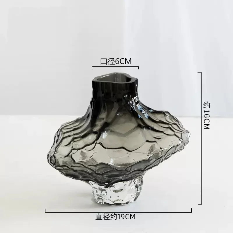 Vase en Verre Givré Élégant™