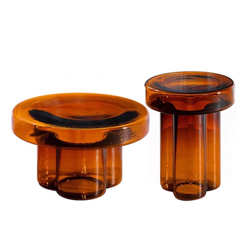 Table Basse Artisanale en Verre Coloré™