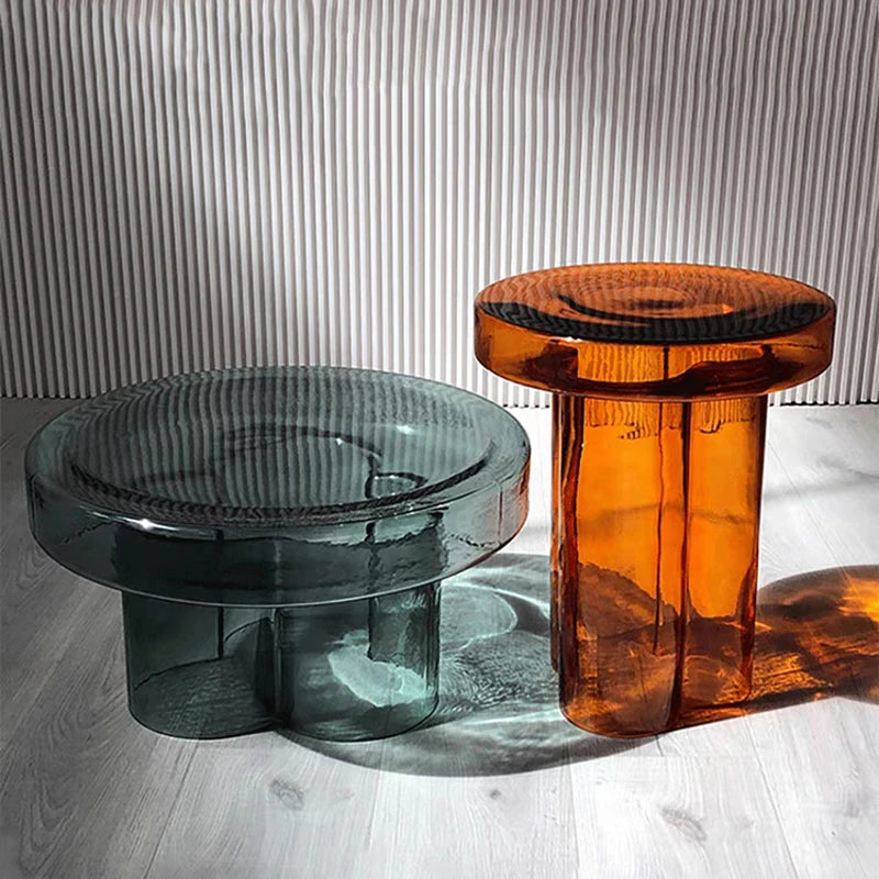 Table Basse Artisanale en Verre Coloré™
