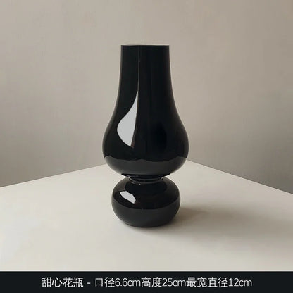 Vase en Verre Noir Élégance™