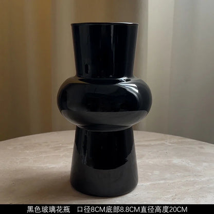 Vase en Verre Noir Élégance™