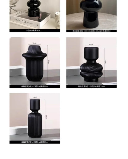 Vase en Verre Noir Élégance™