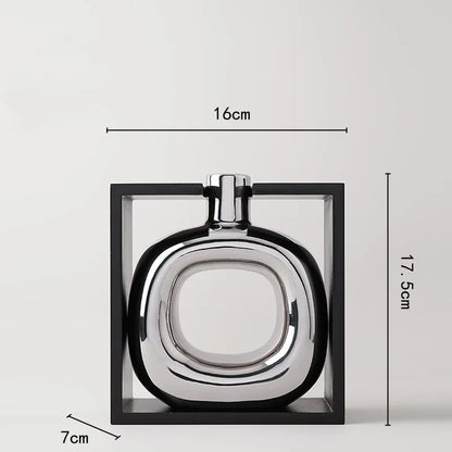 Vase en Céramique Argenté Décoratif™