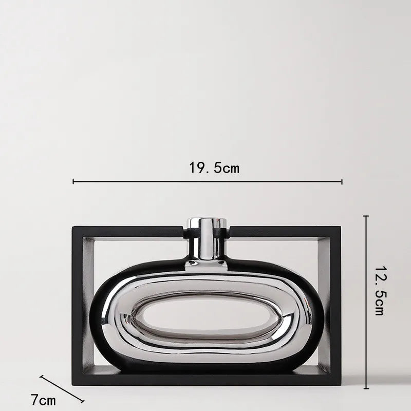 Vase en Céramique Argenté Décoratif™