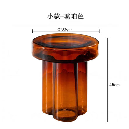 Table Basse Artisanale en Verre Coloré™